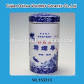 Chinese style elegant ceramic sugar canister